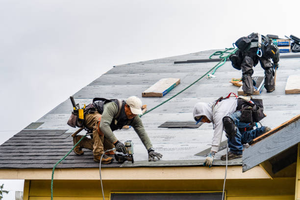Professional Gutter Installation technician working in Mc Farland, WI